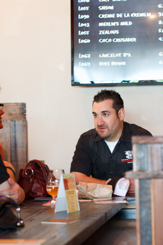 Tommy chatting with some of his first customers ever