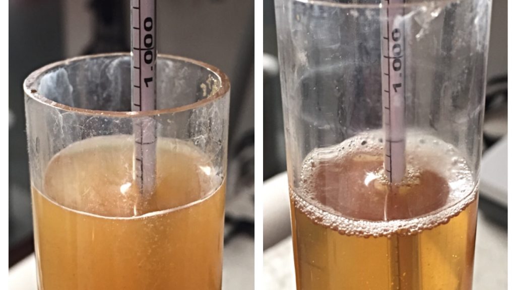 Left: 1.000 SG | Right: 1.000 SG