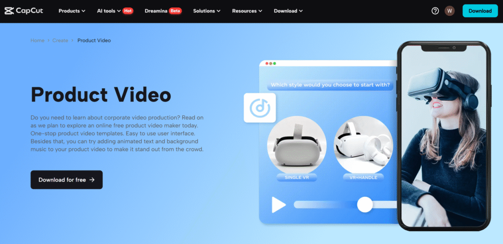 CapCut Product Video