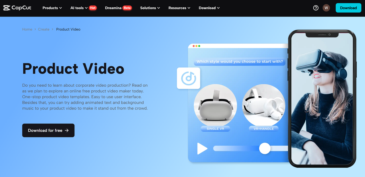 CapCut Product Video