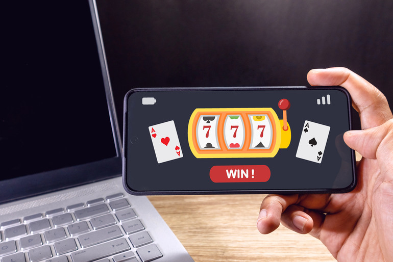 Someone is playing a trending mobile casino game
