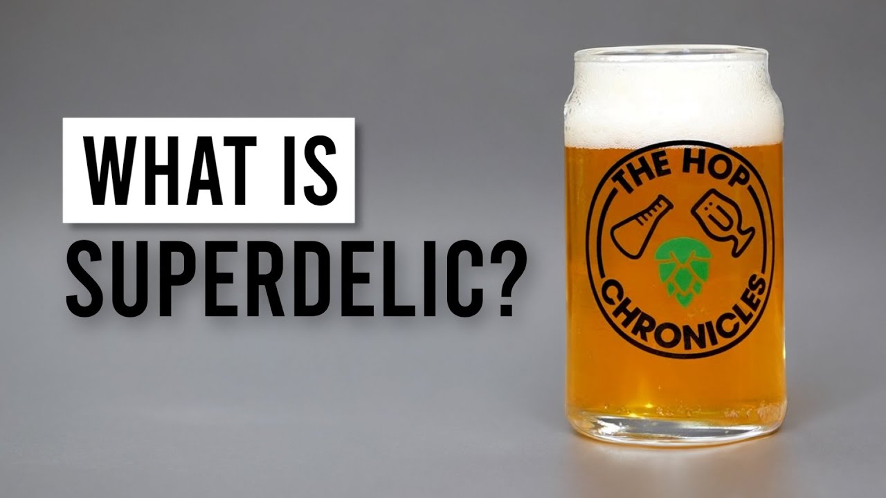The Hop Chronicles glass filled with a pale lager made only with Superdelic hops